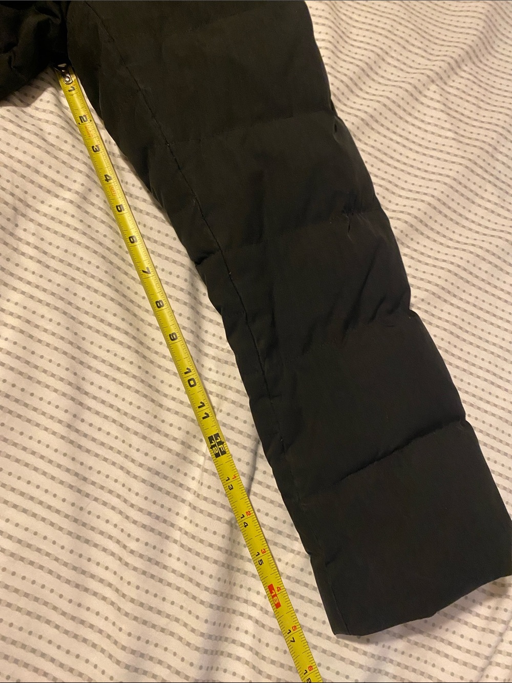 Lands' End Down-Filled Black Quilted Hooded Puffer Coat-Small Outerwear Winter - Picture 8 of 10